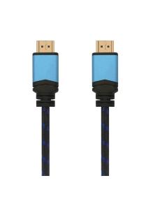 Cable HDMI 2.0 4K Aisens A120-0359/ HDMI Macho - HDMI Macho/ Hasta 10W/ 2250Mbps/ 5m/ Negro y Azul