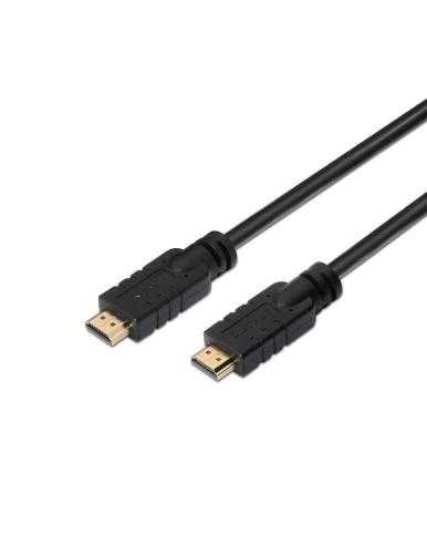 Cable HDMI 2.0 4K Aisens A120-0373/ HDMI Macho - HDMI Macho/ Hasta 10W/ 2250Mbps/ 15m/ Negro