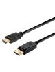 Cable Conversor Aisens A125-0364/ DisplayPort Macho - HDMI Macho/ Hasta 5W/ 2300Mbps/ 2m/ Negro