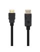 Cable Conversor Aisens A125-0459/ DisplayPort Macho - HDMI Macho/ Hasta 5W/ 2300Mbps /1m/ Negro