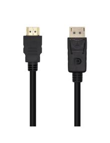 Cable Conversor Aisens A125-0461/ DisplayPort Macho - HDMI Macho/ Hasta 5W/ 2300Mbps/ 5m/ Negro