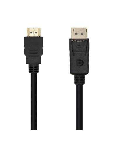 Cable Conversor Aisens A125-0461/ DisplayPort Macho - HDMI Macho/ Hasta 5W/ 2300Mbps/ 5m/ Negro