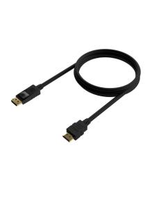 Cable Conversor Aisens A125-0550/ Displayport Macho - HDMI Macho/ Hasta 5W/ 2300Mbps/ 50cm/ Negro