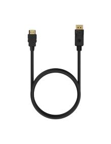 Cable Conversor Aisens A125-0550/ Displayport Macho - HDMI Macho/ Hasta 5W/ 2300Mbps/ 50cm/ Negro