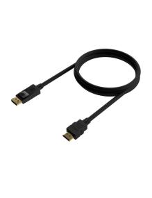 Cable Conversor Aisens A125-0551/ DisplayPort Macho - HDMI Macho/ Hasta 5W/ 2300Mbps/ 1.5m/ Negro