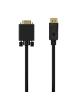 Cable Conversor Aisens A125-0552/ DisplayPort Macho - VGA Macho/ Hasta 5W/ 2300Mbps/ 1m/ Negro