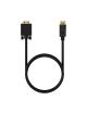 Cable Conversor Aisens A125-0552/ DisplayPort Macho - VGA Macho/ Hasta 5W/ 2300Mbps/ 1m/ Negro