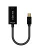 Cable Conversor Aisens A125-0643/ Mini DisplayPort Macho - HDMI Hembra/ Hasta 5W/ 2300Mbps/ 15cm/ Negro