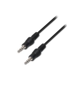 Cable Estéreo Aisens A128-0143/ Jack 3.5 Macho - Jack 3.5 Macho/ Hasta 0.1W/ 3m/ Negro