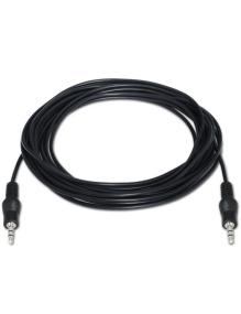 Cable Estéreo Aisens A128-0143/ Jack 3.5 Macho - Jack 3.5 Macho/ Hasta 0.1W/ 3m/ Negro