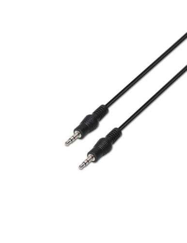 Cable Estéreo Aisens A128-0144/ Jack 3.5 Macho - Jack 3.5 Macho/ Hasta 0.1W/ 10m/ Negro