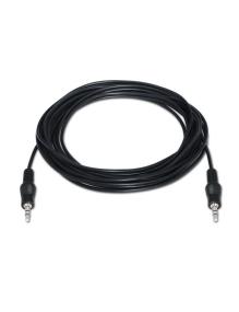 Cable Estéreo Aisens A128-0144/ Jack 3.5 Macho - Jack 3.5 Macho/ Hasta 0.1W/ 10m/ Negro