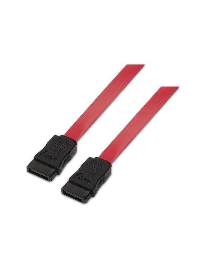 Cable SATA Aisens A130-0153/ SATA Hembra - SATA Hembra/ Hasta 0.1W/ 768Mbps/ 50cm/ Rojo