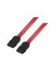 Cable SATA Aisens A130-0153/ SATA Hembra - SATA Hembra/ Hasta 0.1W/ 768Mbps/ 50cm/ Rojo