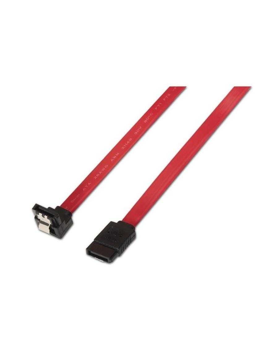 Cable SATA Aisens A130-0156/ SATA Hembra - SATA Hembra/ Hasta 0.1W/ 768Mbps/ 50cm/ Rojo