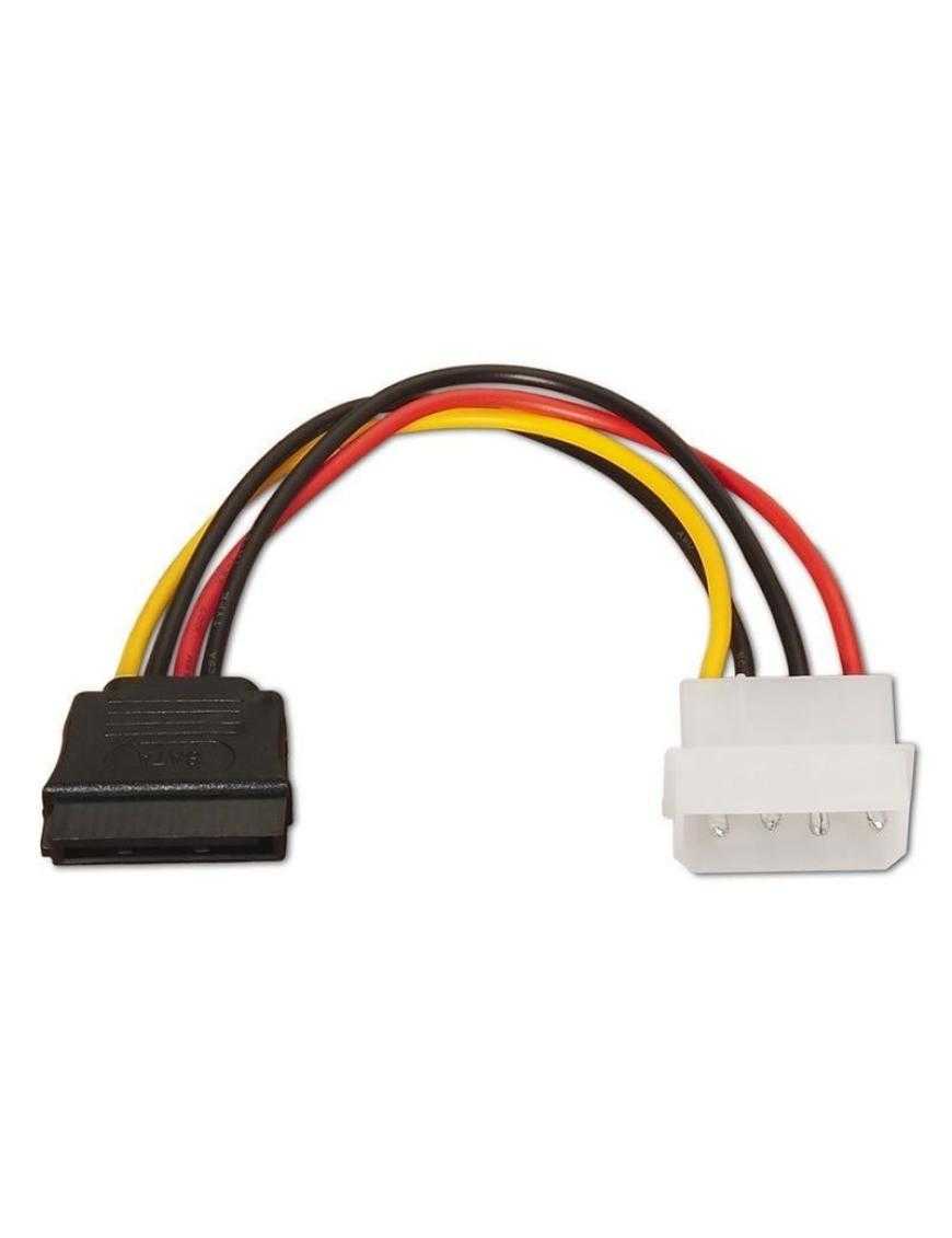 Cable Alimentación SATA Aisens A131-0158/ Molex 4 PIN Macho - SATA Hembra/ Hasta 54W/ 16cm