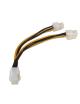 Cable Alimentación para Microprocesador Aisens A131-0166/ Molex 4+4 PIN Macho - Molex 4 PIN Hembra/ Hasta 54W/ 15cm