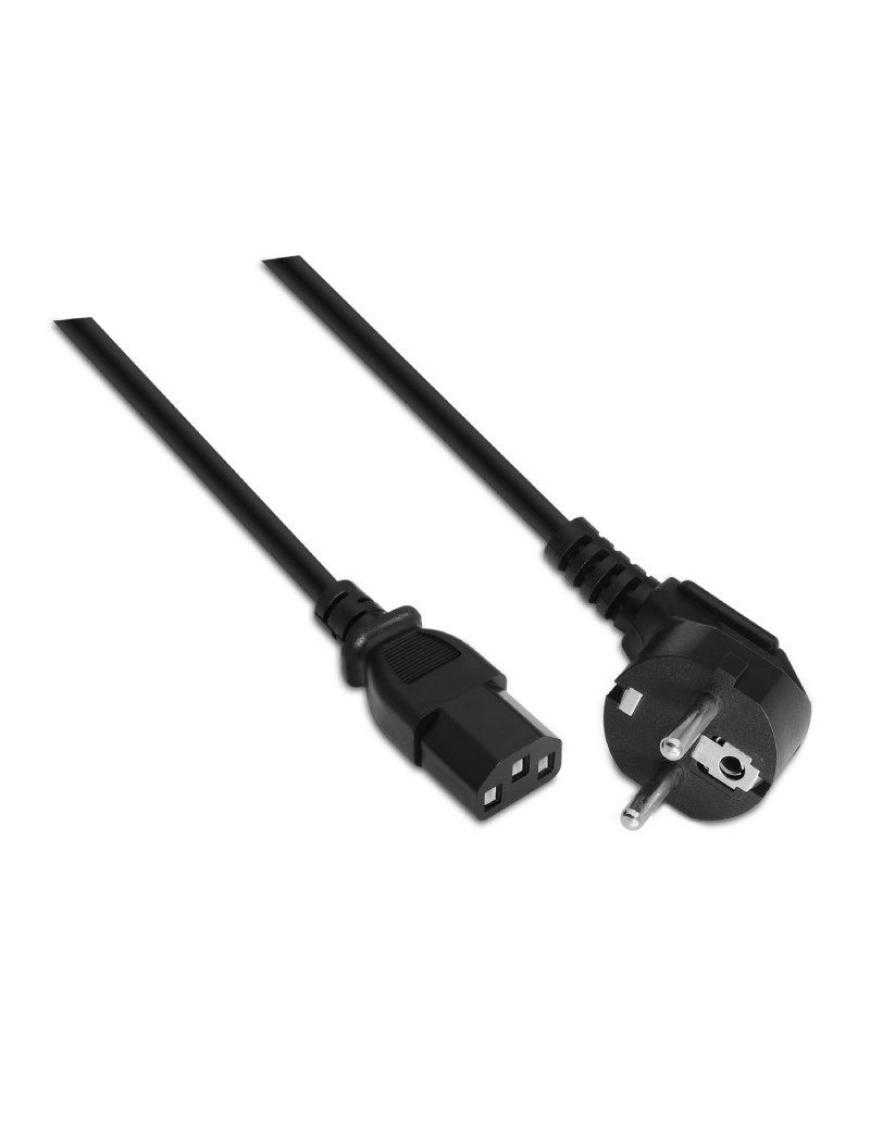 Cable Alimentación Aisens A132-0169/ CEE(7-7) Macho - C13 Hembra/ Hasta 1500W/ 5m/ Negro