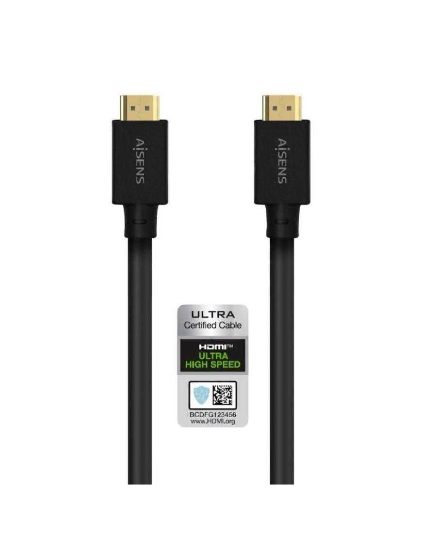 Cable HDMI 2.1 8K Aisens A150-0680/ HDMI Macho - HDMI Macho/ 5m/ Certificado/ Negro