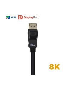 Cable DisplayPort 1.4 8K Aisens A149-0430/ DisplayPort Macho - DisplayPort Macho/ 50cm/ Certificado/ Negro