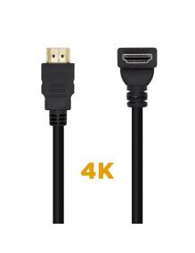 Cable HDMI 2.0 4K Aisens A120-0456/ HDMI Macho - HDMI Macho/ 1m/ Negro