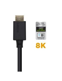 Cable HDMI 2.1 8K Aisens A150-0420/ HDMI Macho - HDMI Macho/ 50cm/ Certificado/ Negro