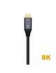 Cable HDMI 2.1 8K Aisens A150-0425/ HDMI Macho - HDMI Macho/ 50cm/ Gris Negro