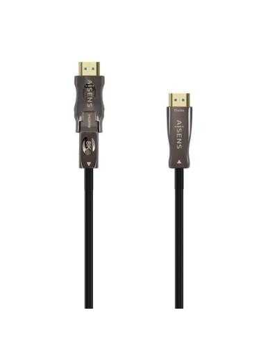 Cable HDMI 2.1 AOC 8K Desmontable Aisens A153-0644/ HDMI Macho / D Macho - HDMI Macho/ 15m/ Negro