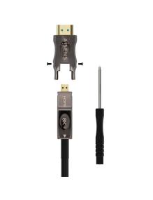 Cable HDMI 2.1 AOC 8K Desmontable Aisens A153-0648/ HDMI Macho / D Macho - HDMI Macho/ 50m/ Negro