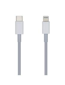 Cable Lightning Aisens A102-0442/ Lightning Macho - USB Tipo-C Macho/ 1m/ Blanco