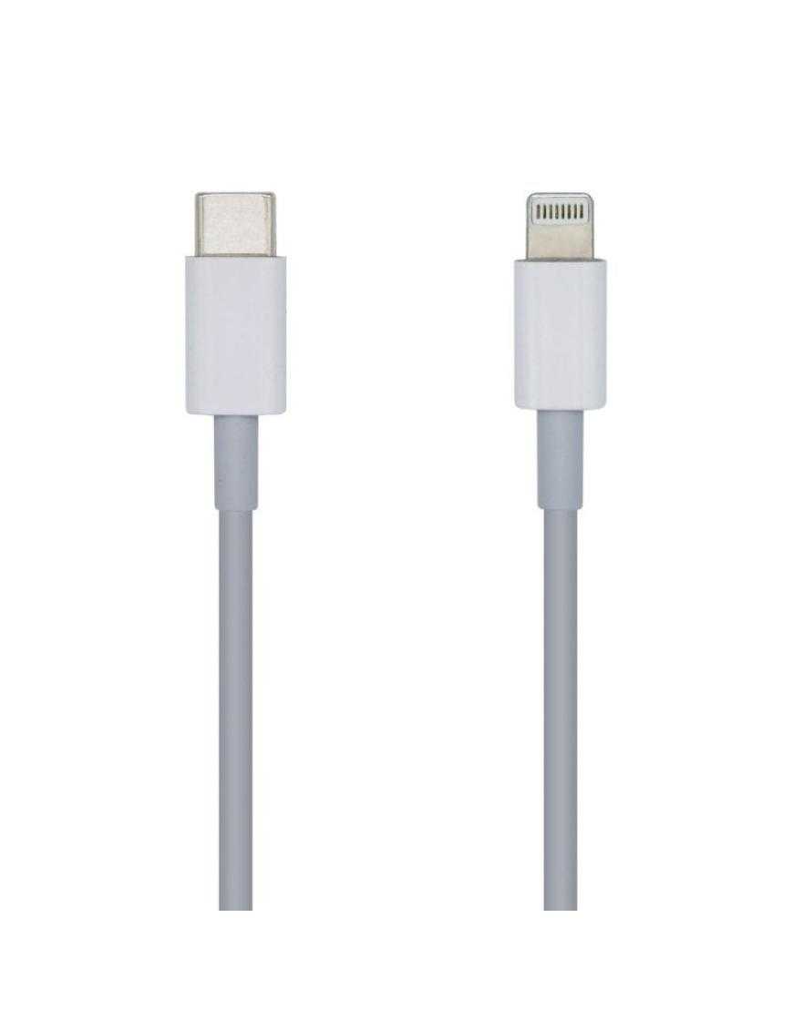 Cable Lightning Aisens A102-0443/ Lightning Macho - USB Tipo-C Macho/ 2m/ Blanco