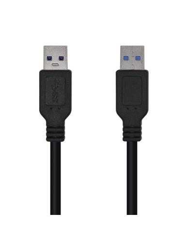 Cable USB 3.0 Aisens A105-0448/ USB Macho - USB Macho/ 3m/ Negro