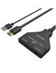 Cable Duplicador HDMI 4K Aisens A123-0654/ 2x HDMI Hembra - HDMI Macho - USB Macho/ 30cm/ Negro