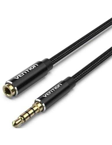 Cable Estéreo Vention BHCBH/ Jack 3.5 Macho - Jack 3.5 Hembra/ 2m/ Negro