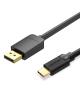 Cable Conversor Vention CGYBF/ USB Tipo-C Macho - Displayport Macho/ 1m/ Negro