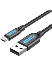 Cable USB 2.0 Vention COLBC/ USB Macho - MicroUSB Macho/ Hasta 60W/ 480Mbps/ 25cm/ Negro