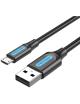 Cable USB 2.0 Vention COLBC/ USB Macho - MicroUSB Macho/ Hasta 60W/ 480Mbps/ 25cm/ Negro