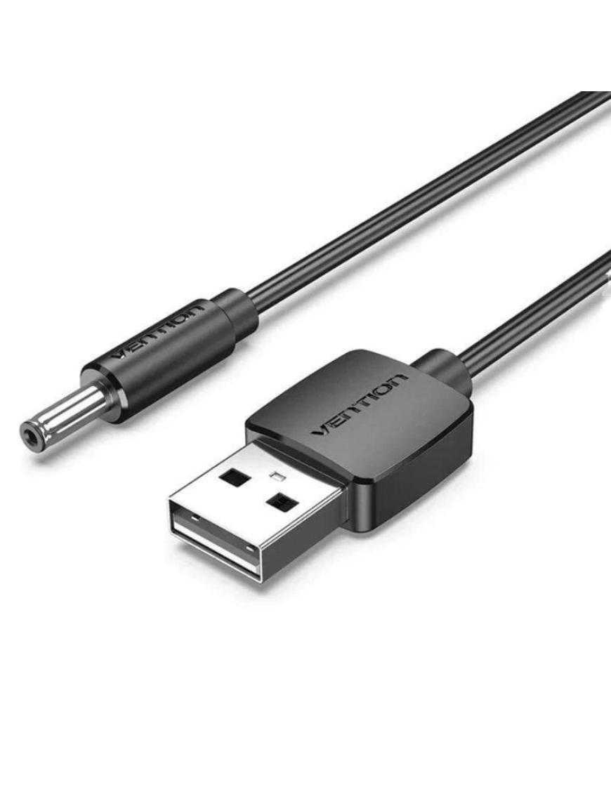 Cable Conversor USB Vention CEXBD/ USB Macho - DC 5.5mm Macho/ 50cm/ Negro