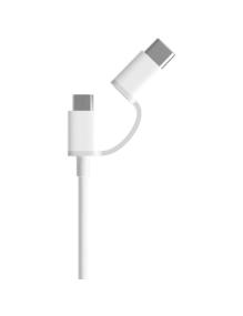 Cable USB 2.0 Xiaomi SJV4083TY/ USB Macho - Micro USB Macho/ USB Tipo-C Macho/ 30cm/ Blanco