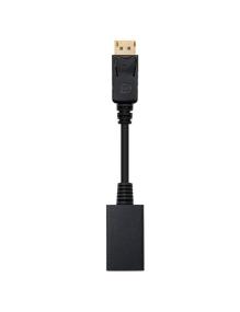 Conversor Nanocable 10.16.0502/ DisplayPort Macho - HDMI Hembra/ 15cm/ Negro