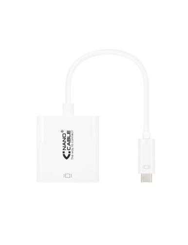 Conversor Nanocable 10.16.4102/ USB Tipo-C Macho - HDMI Hembra/ 15cm/ Blanco