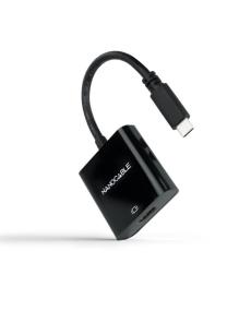 Conversor Nanocable 10.16.4102-BK/ USB Tipo-C Macho - HDMI Hembra/ 15cm/ Negro