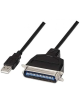 Cable Conversor impresora Nanocable 10.03.0001/ USB Macho - CN36 Macho/ 1.5m/ Negro