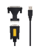 Cable Conversor impresora Nanocable 10.03.0002/ USB Macho - DB9 Macho/ DB25 Macho