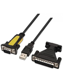 Cable Conversor impresora Nanocable 10.03.0002/ USB Macho - DB9 Macho/ DB25 Macho