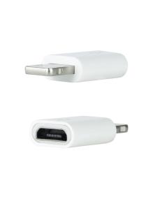 Adaptador Micro USB 2.0 Lightning Nanocable 10.10.4100/ Micro USB Hembra - Lightning Macho/ Blanco