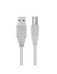 Cable USB 2.0 Impresora Nanocable 10.01.0102/ USB Tipo-B Macho - USB Macho/ 1m/ Beige