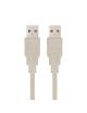 Cable USB 2.0 Nanocable 10.01.0302/ USB Macho - USB Macho/ 1m/ Beige