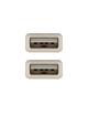 Cable USB 2.0 Nanocable 10.01.0302/ USB Macho - USB Macho/ 1m/ Beige