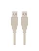 Cable USB 2.0 Nanocable 10.01.0303/ USB Macho - USB Macho/ 2m/ Beige